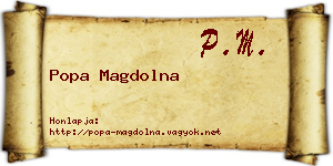 Popa Magdolna névjegykártya