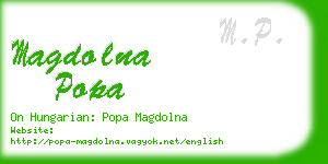 magdolna popa business card
